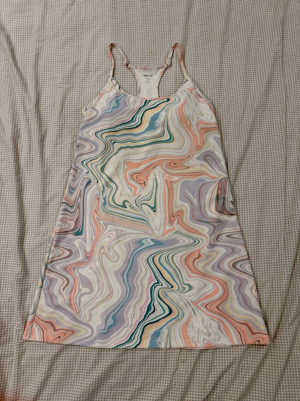 Old Navy Pastel Marble-Print Active Dress